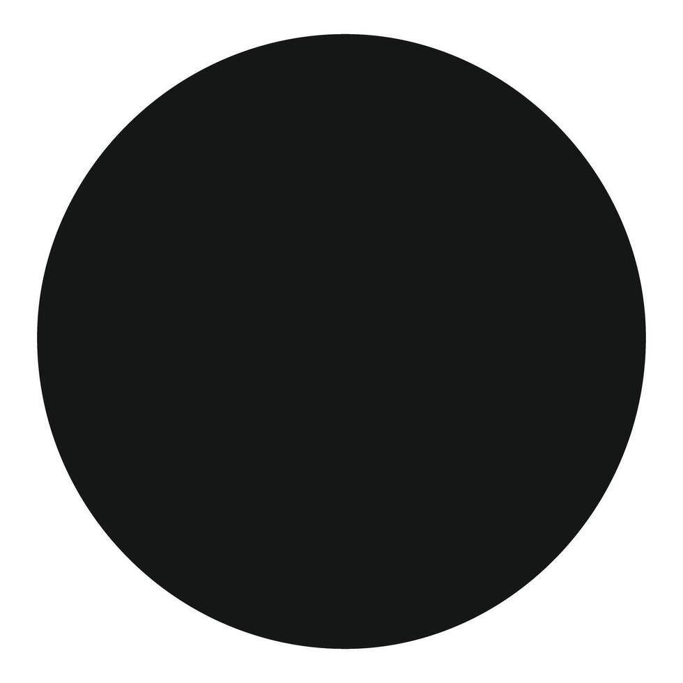 Black circle is standing on a white background vector