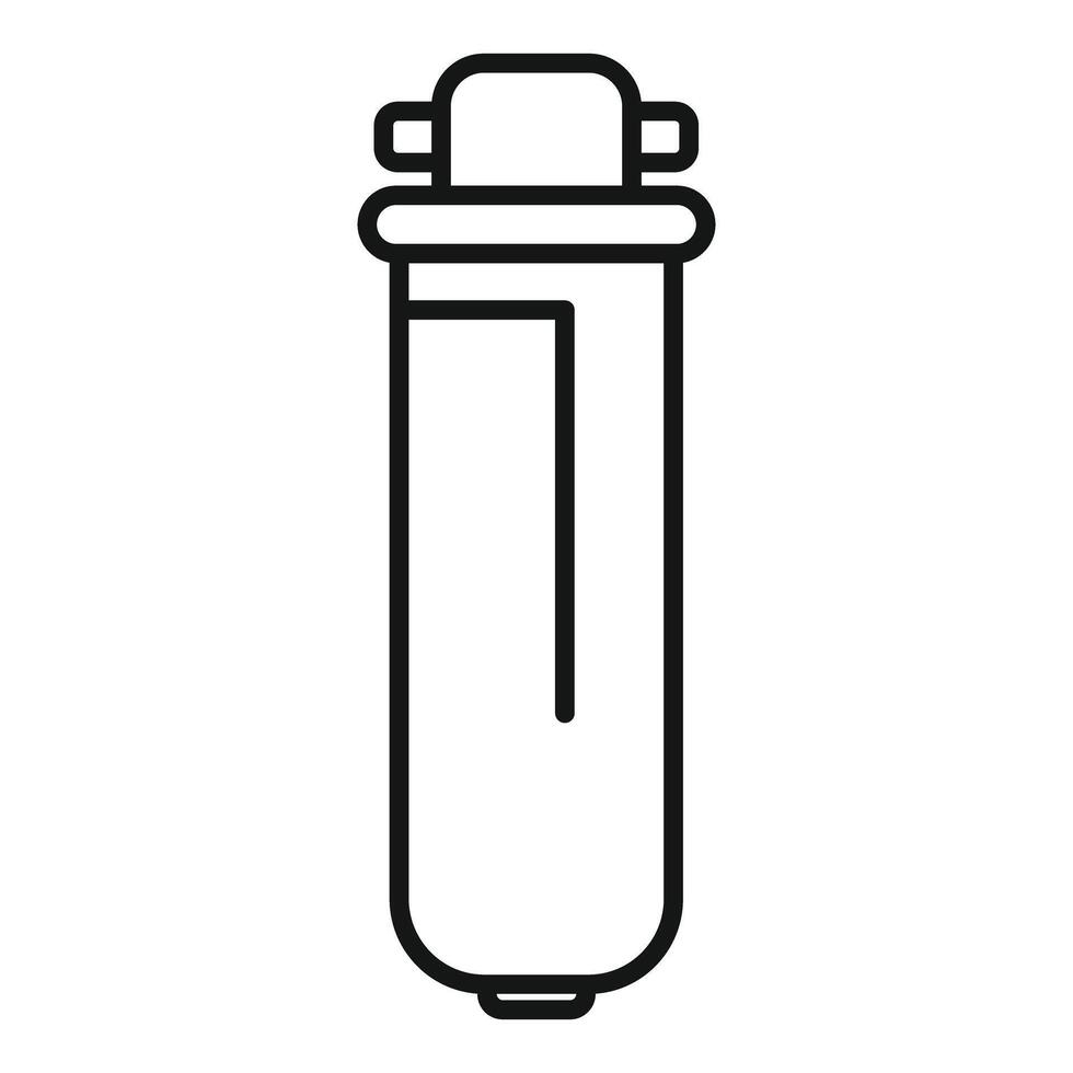 Water filter cartridge replacing icon showing plumbing maintenance vector
