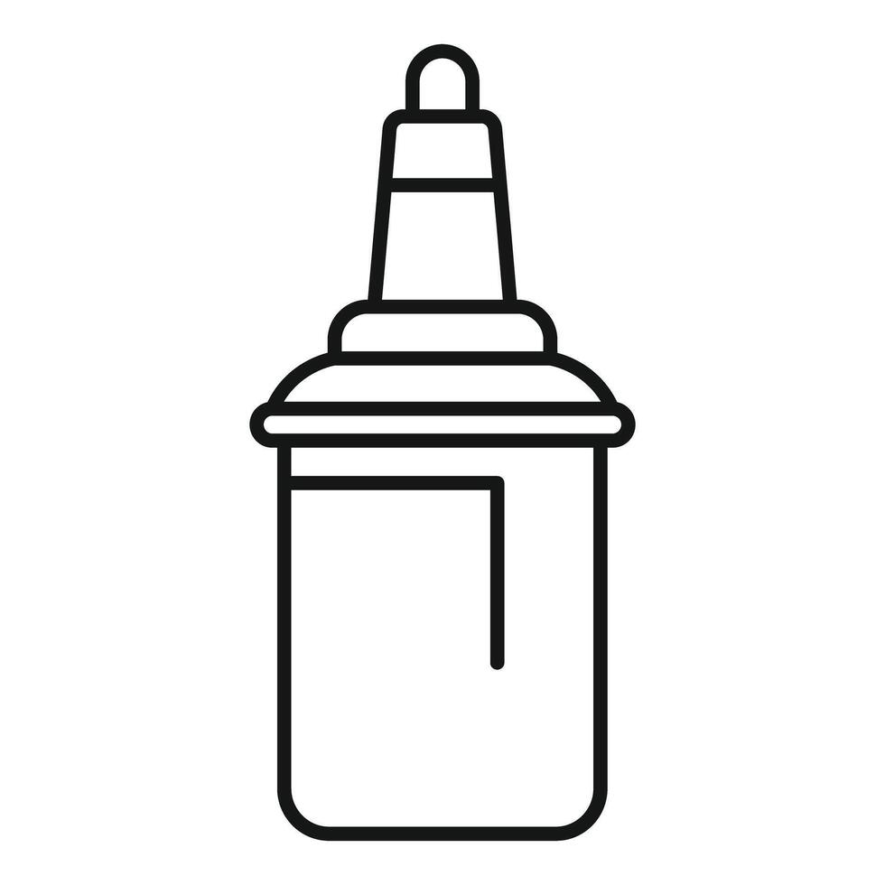 Cocktail shaker with conical lid for mixing drinks vector