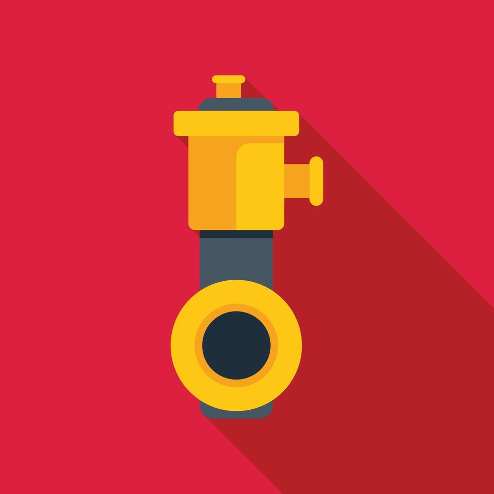 Yellow fire hydrant providing water access for firefighting vector