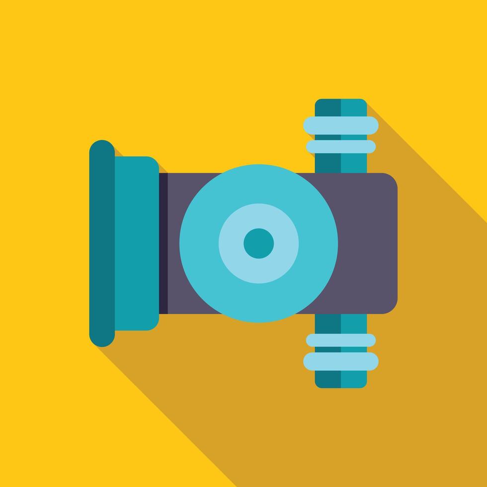 Water pump icon representing plumbing service and repair vector
