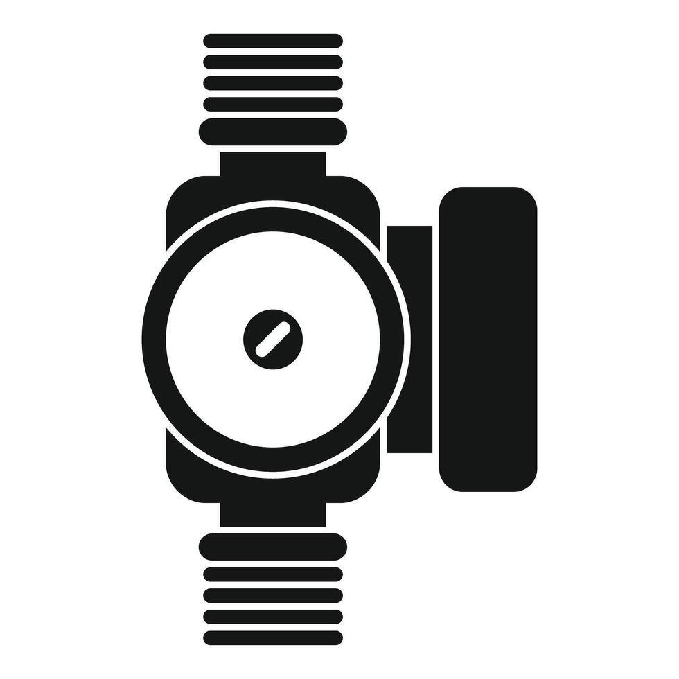 Electric water pump icon showing plumbing and circulation vector