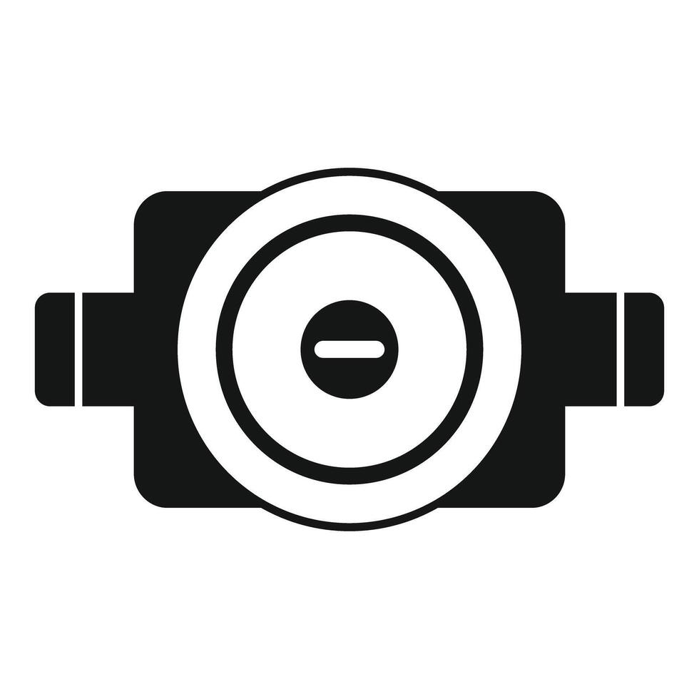 Electric meter showing energy consumption icon simple style vector