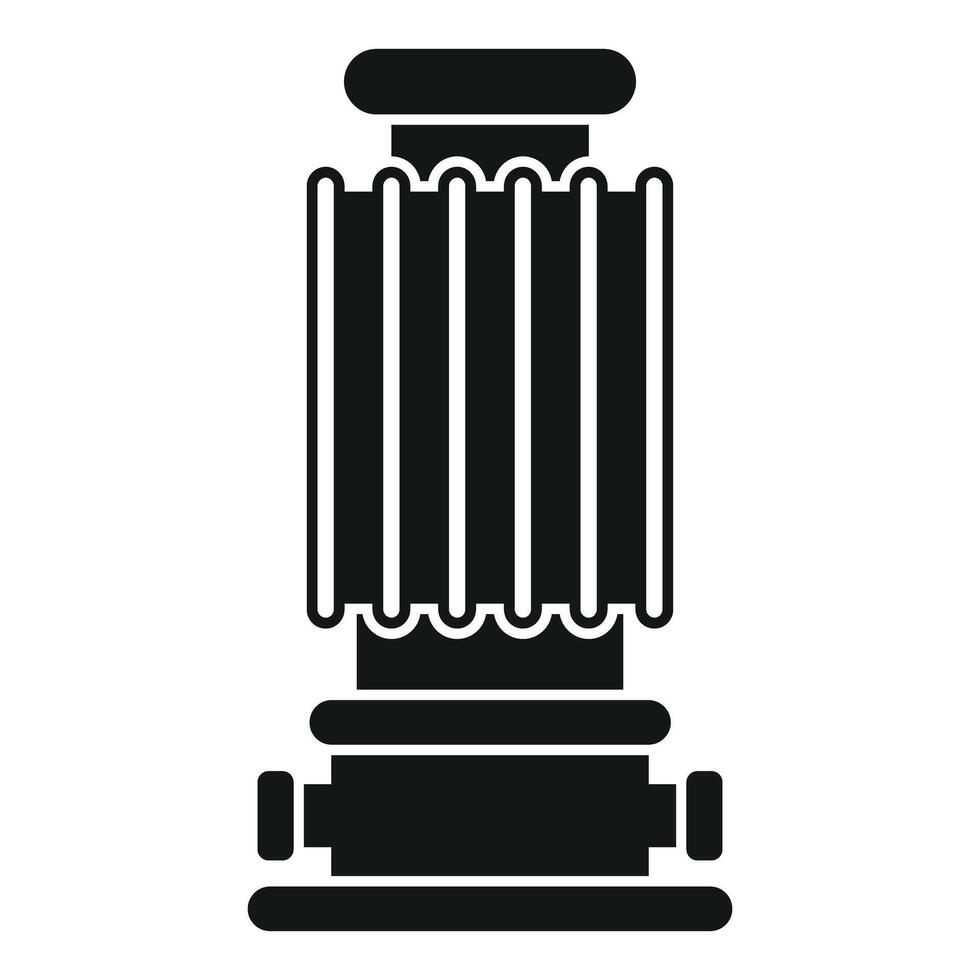 Black glyph style icon of a water filter purifying system for clean and drinkable water vector