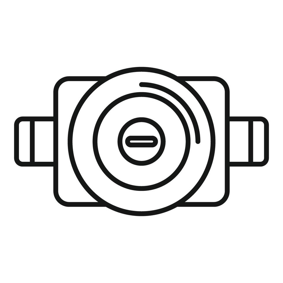 Water meter icon showing plumbing measurement device vector