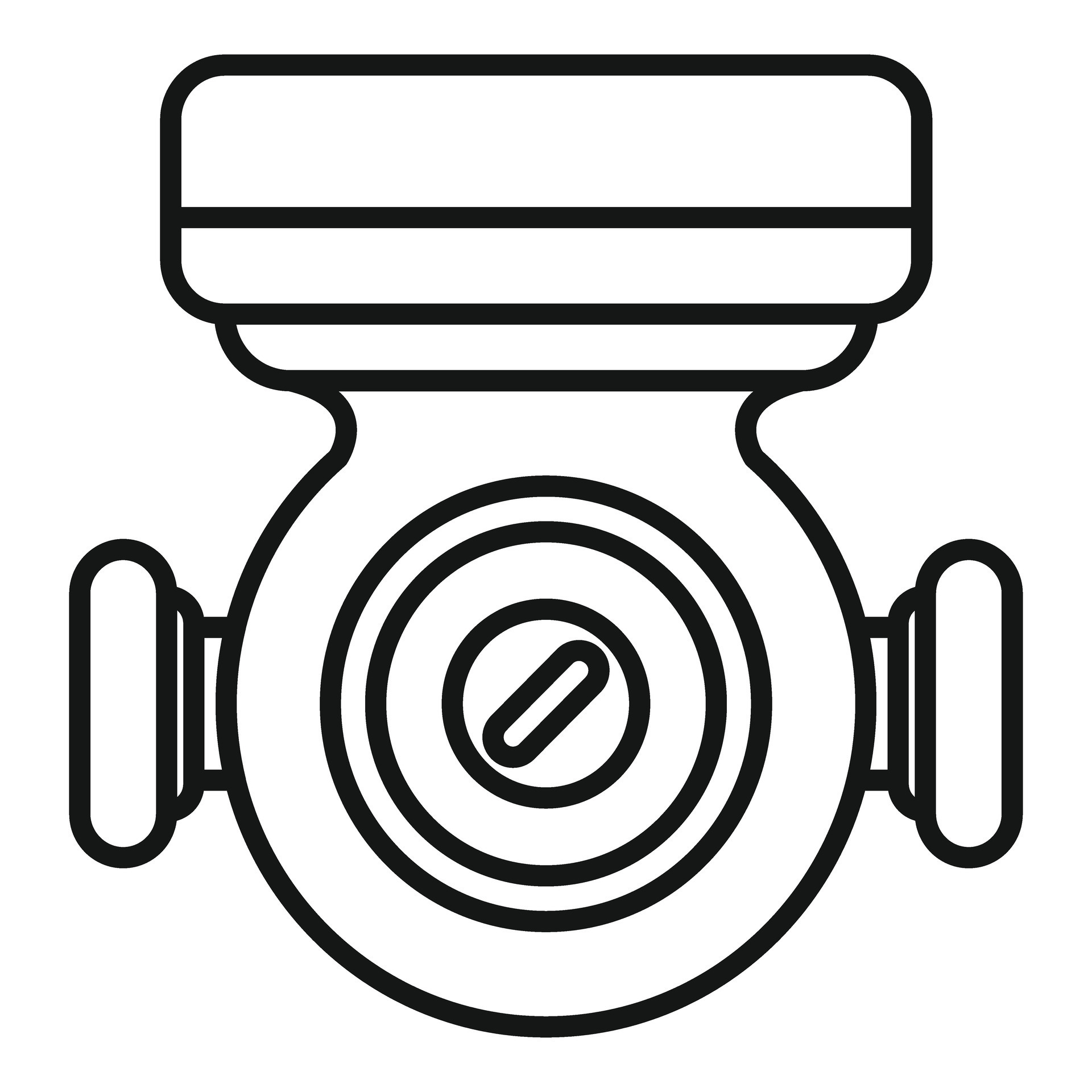 Water meter icon showing flow measurement device 49556897 Vector Art at ...