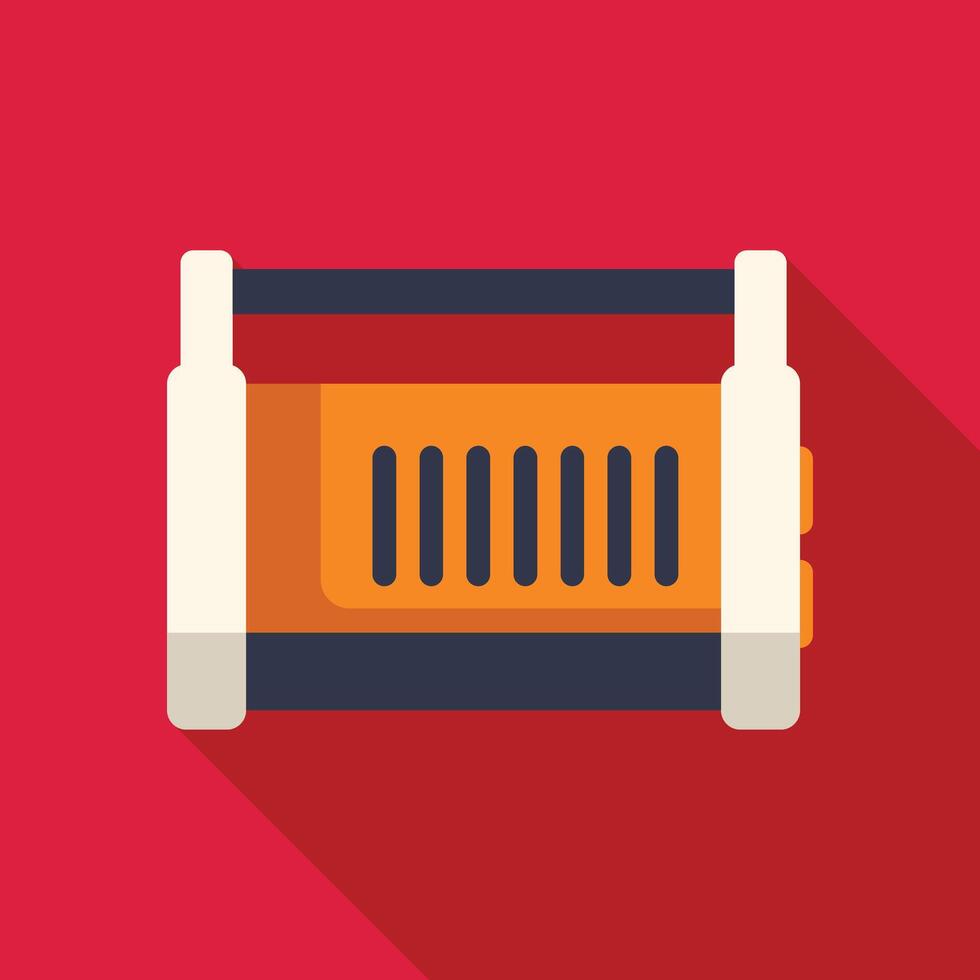 Portable radio playing music with antenna up representing entertainment vector