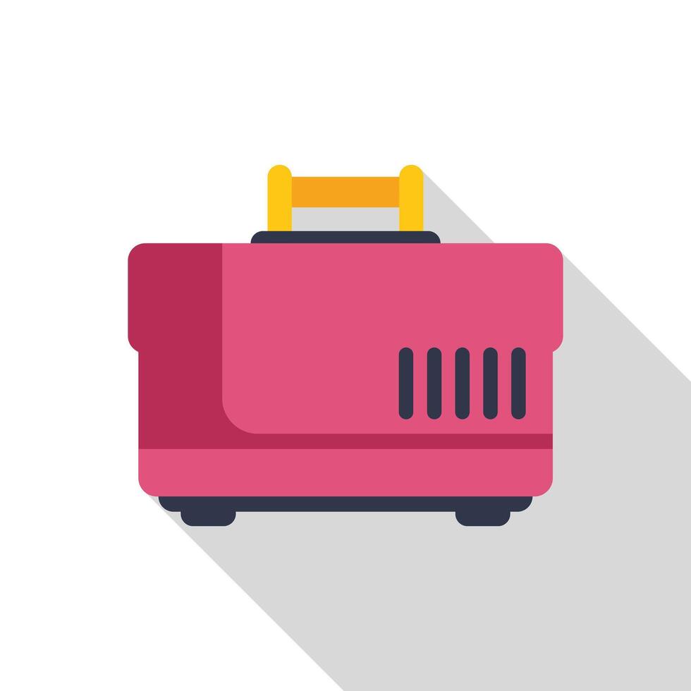 Portable generator providing electricity during power outage vector