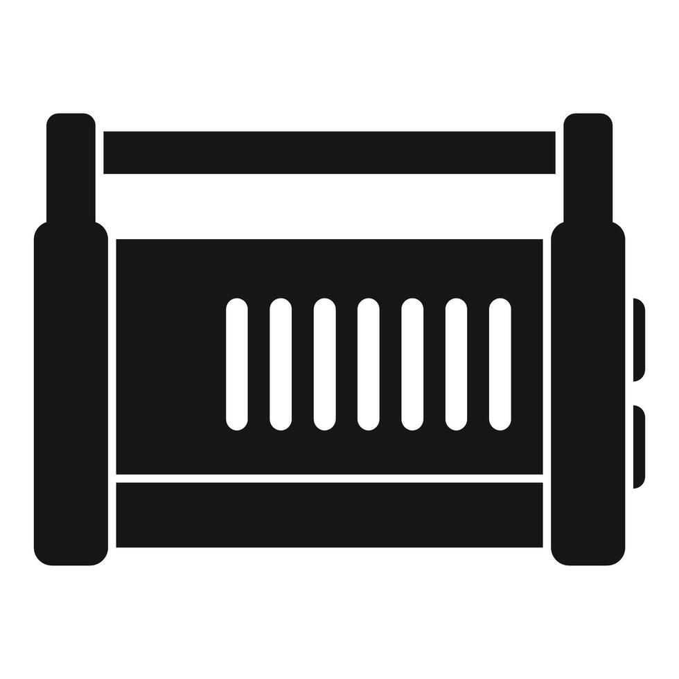 Professional video light being used for photography session icon vector