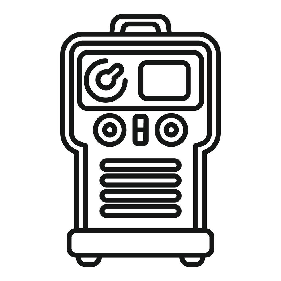 Portable power generator providing electricity using gasoline engine vector