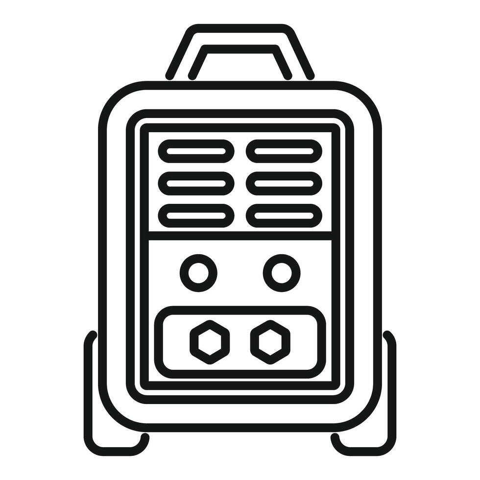 Portable power generator providing electricity using gasoline engine vector