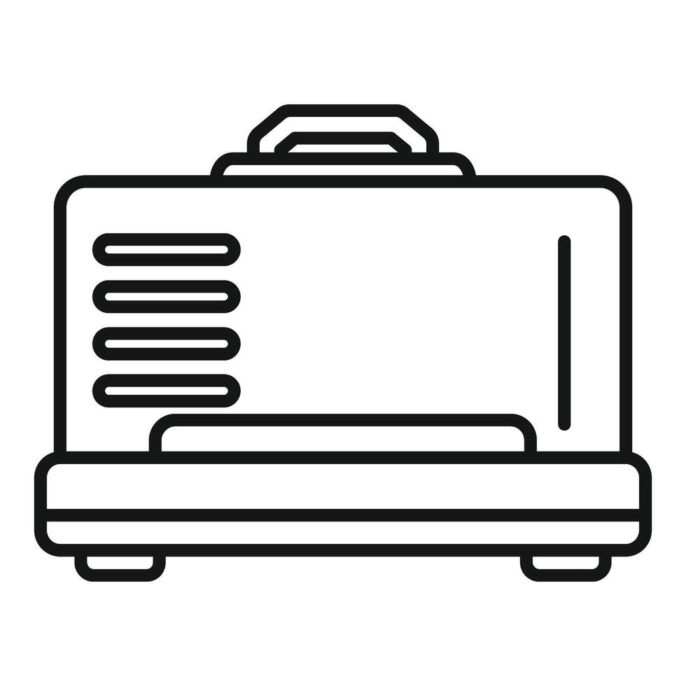 Portable power generator providing electricity during power outage vector