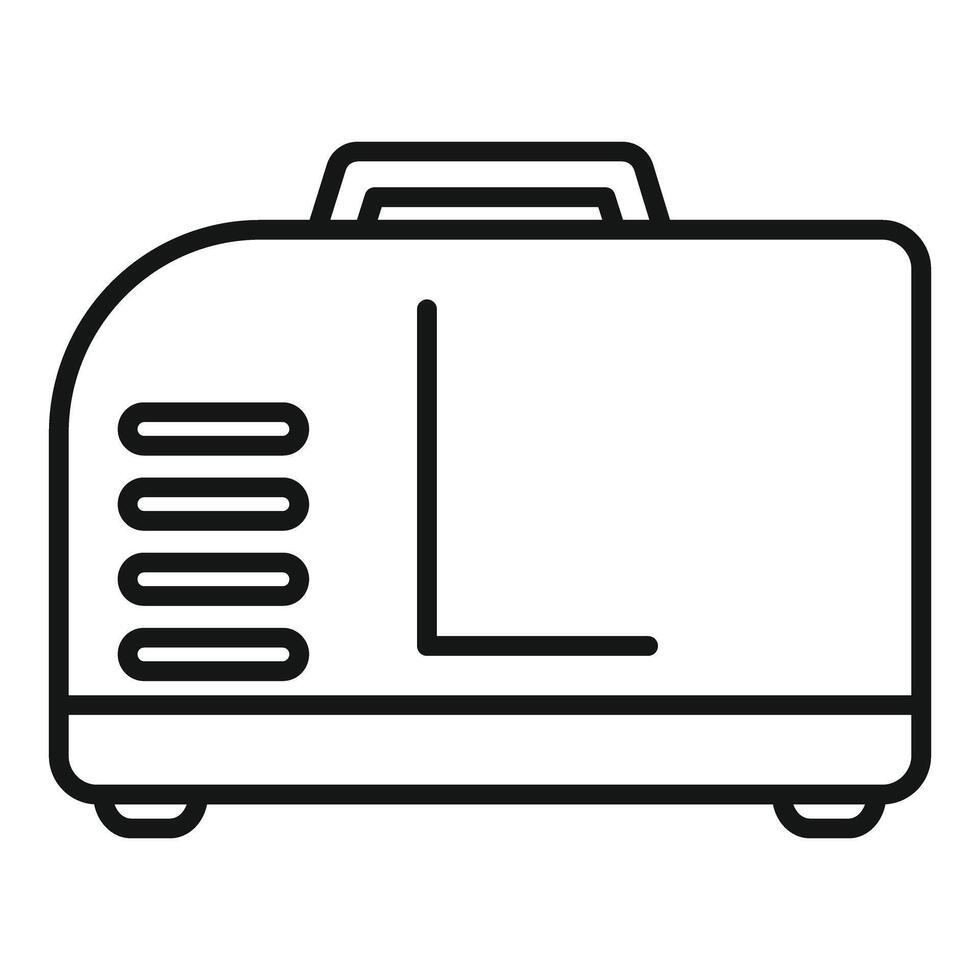 Portable power generator providing electricity during blackout vector