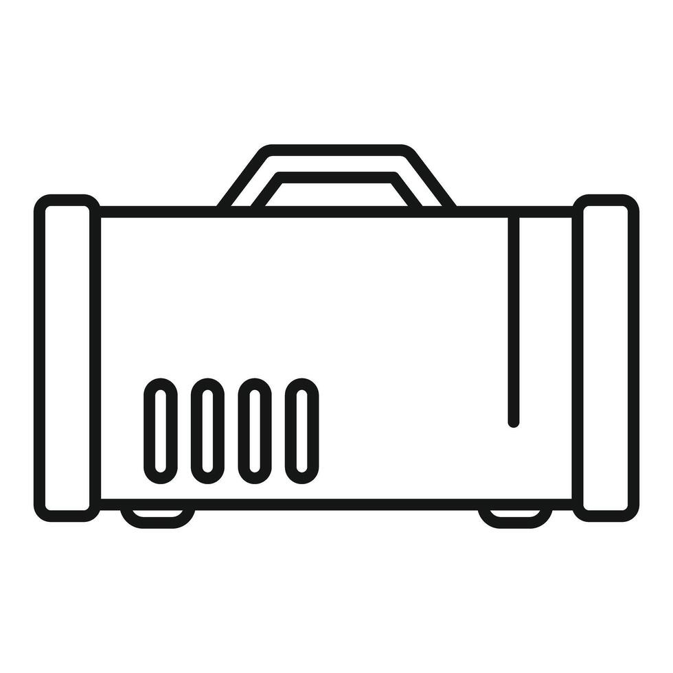 Portable power generator providing electricity for outdoor events vector