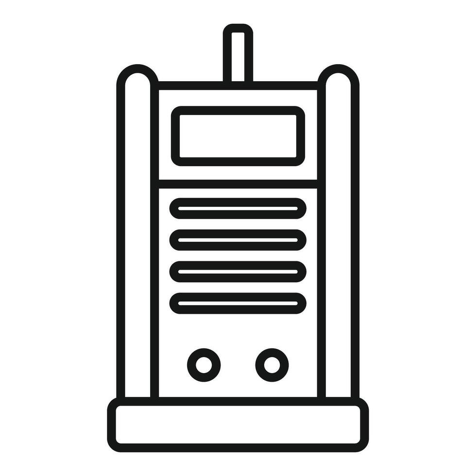 Walkie talkie icon showing portable radio communication vector