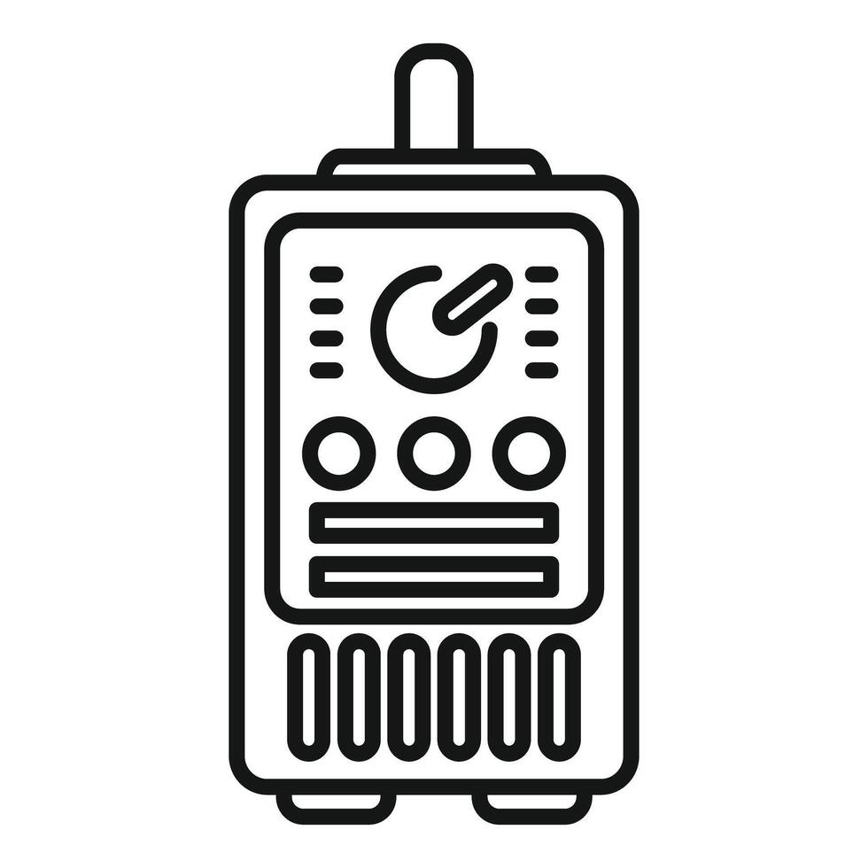 Radio transmitter device sending signals icon vector outline