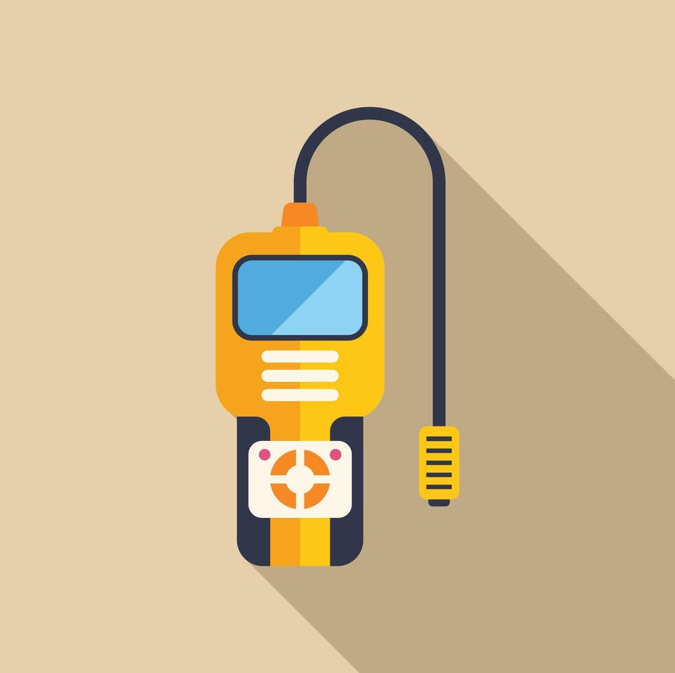 Gas detector device detecting gas leak with sensor probe vector