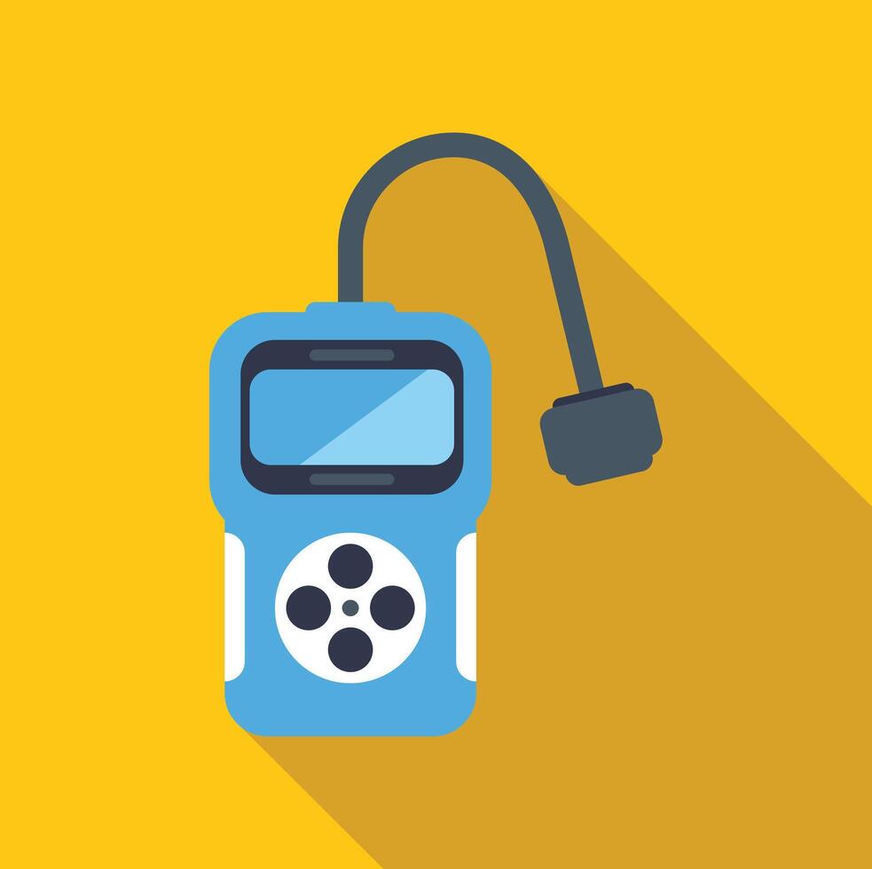 Car diagnostic scanner tool showing engine error codes on display vector