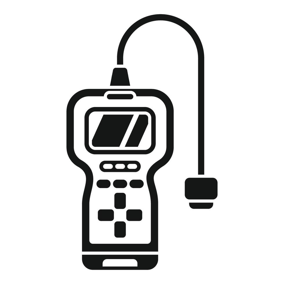Car diagnostic tool showing engine trouble code icon vector