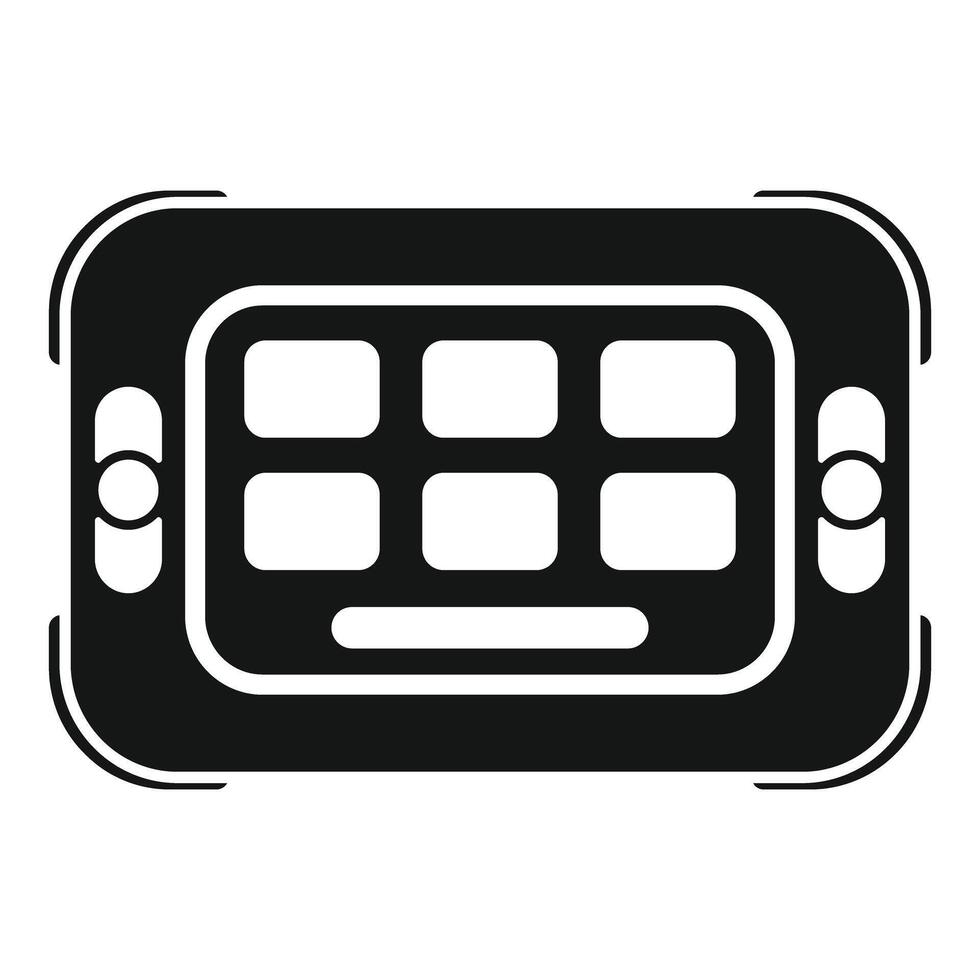 New game console with buttons showing entertainment concept vector