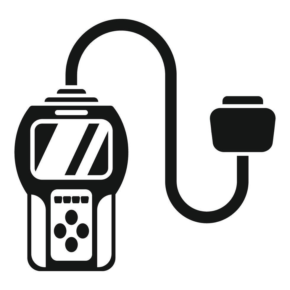 Car diagnostic device showing error codes for mechanic to fix vector