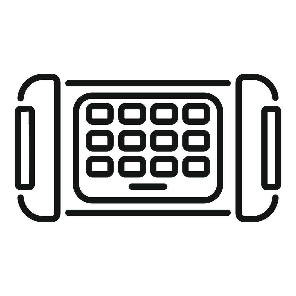 Smartphone with big physical keyboard having large buttons for easy typing vector