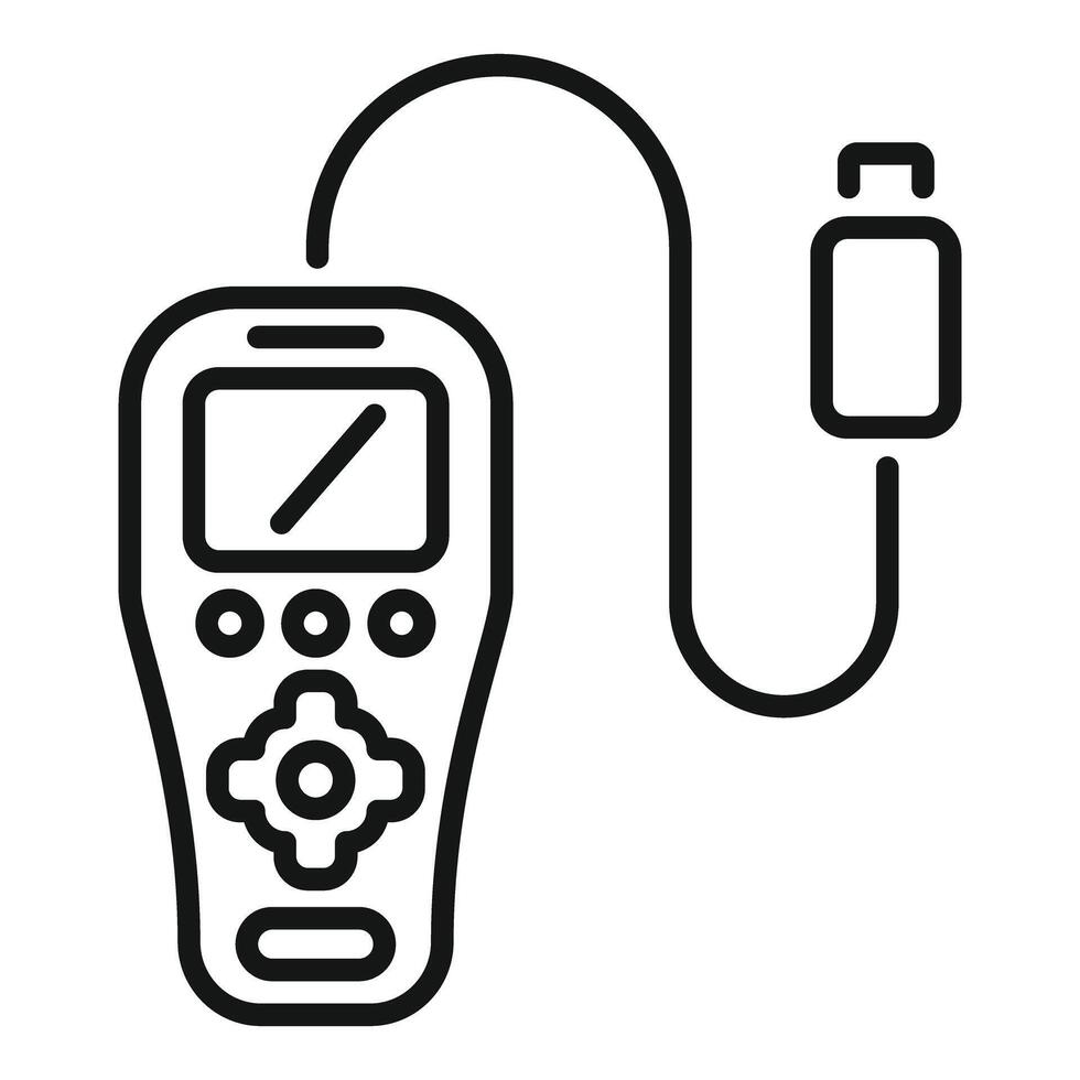 Remote control device with usb cable connecting vector
