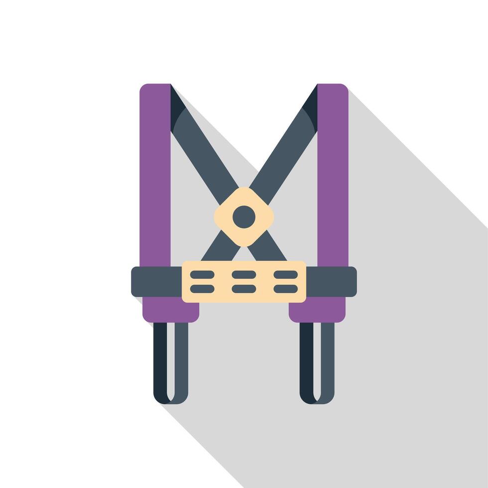 Safety harness with belt for working at height vector