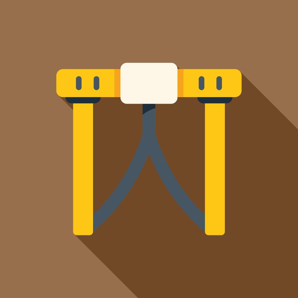 Yellow metal detector gate beeping at airport security check vector