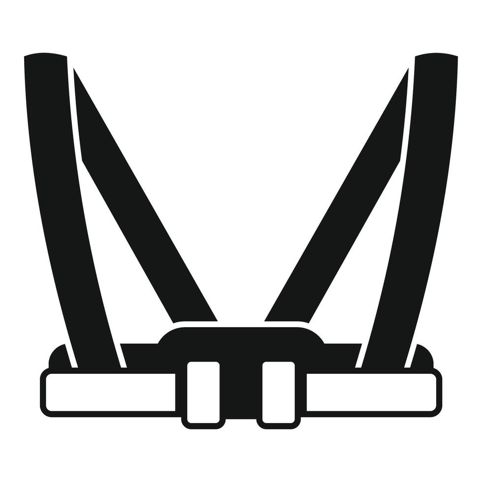 Baby safety harness icon showing secure straps for carrying child vector