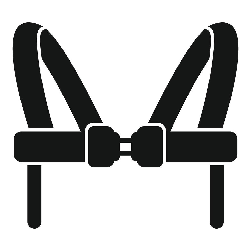 Baby harness icon showing child restraint system vector