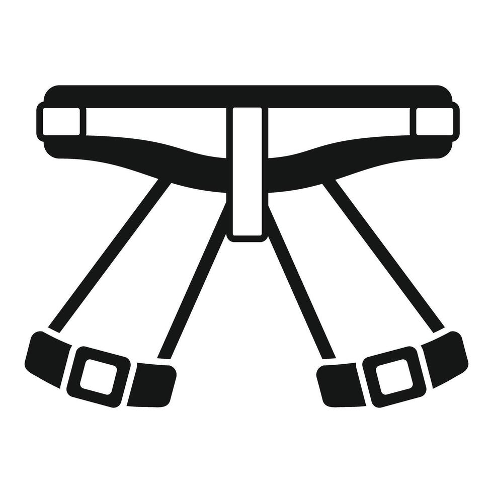 This is a simple vector icon of a climbing harness