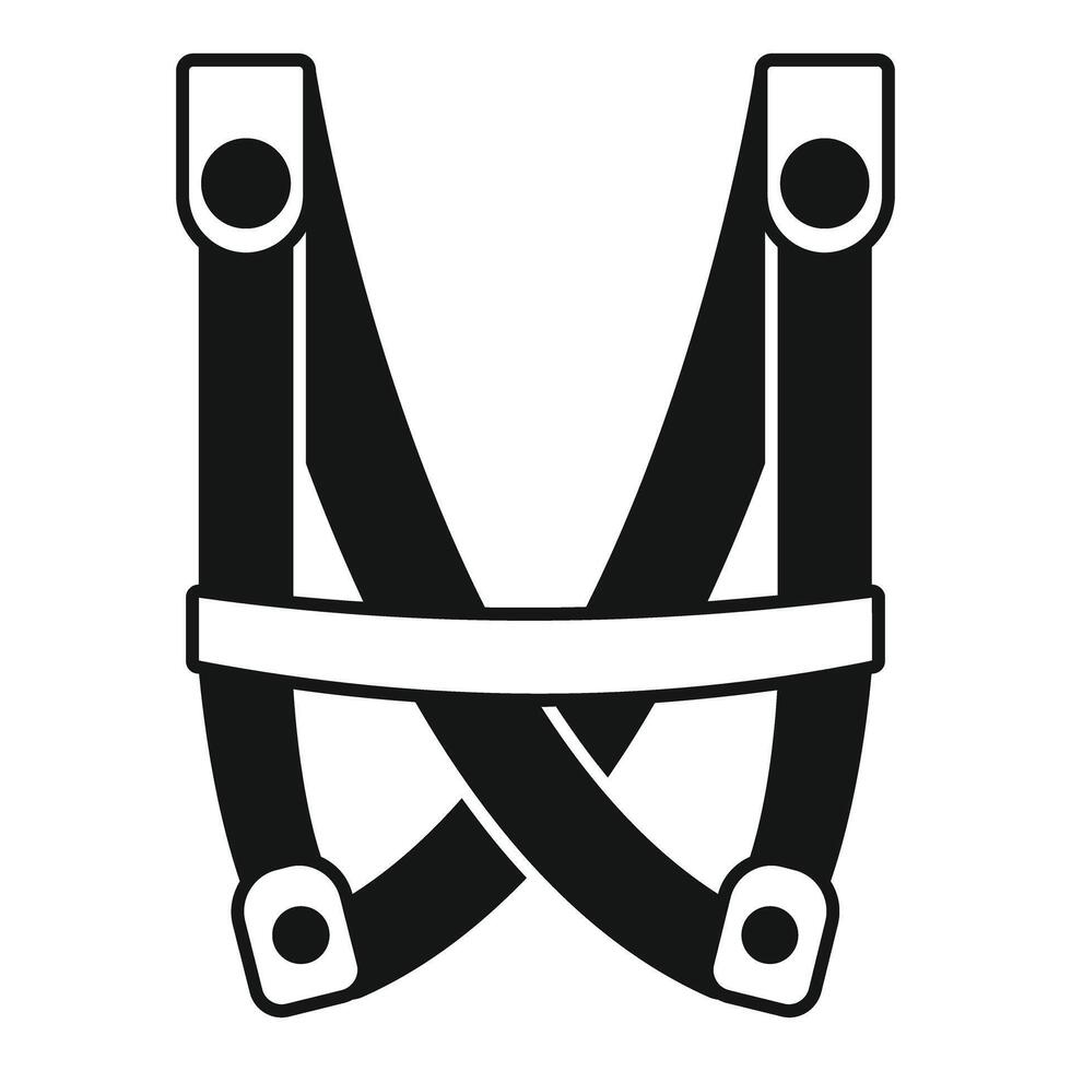 Baby harness icon showing child safety and care vector