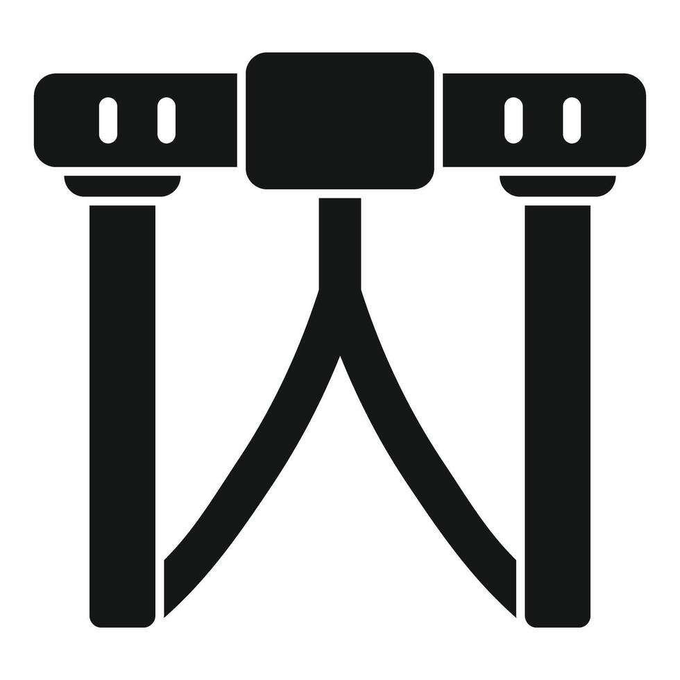Cricket wicket bails icon showing cricket game equipment vector