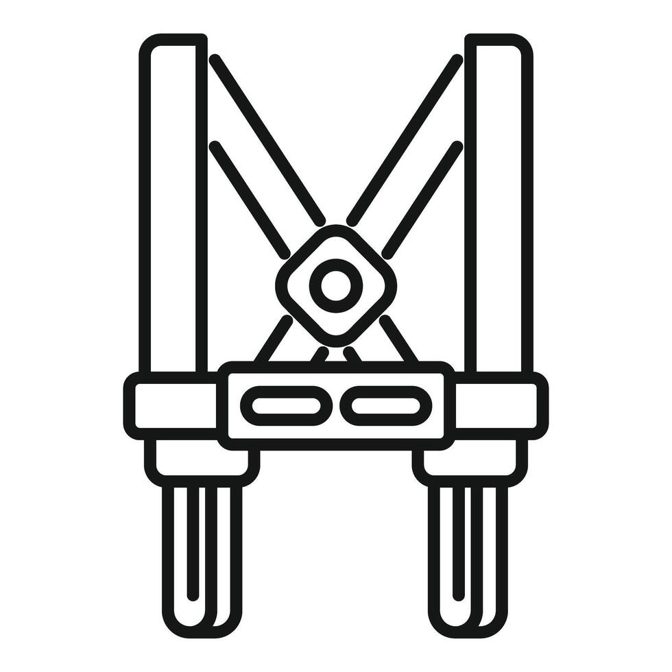 Worker suspenders keeping pants up while working icon vector