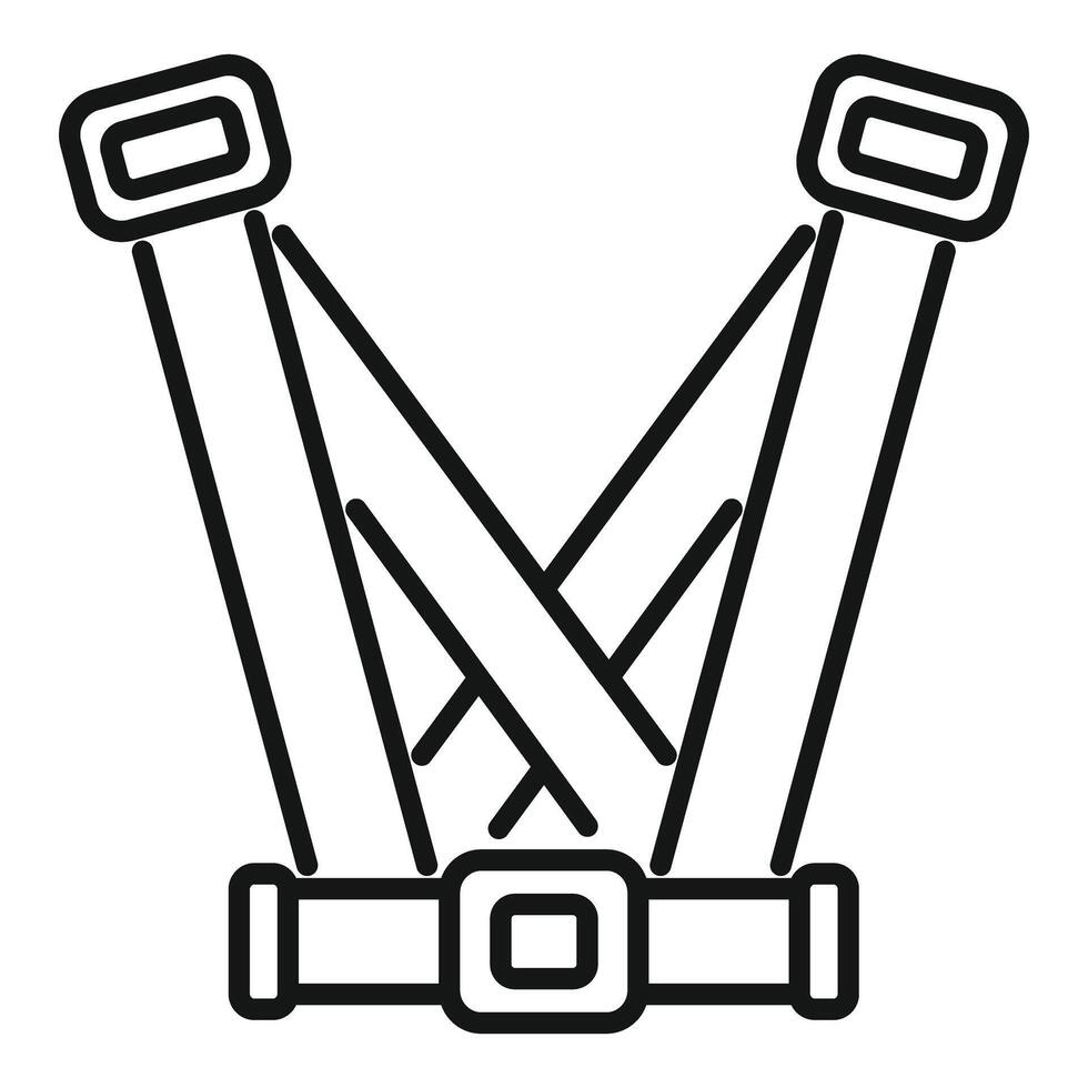 Baby safety belt icon representing protection and security for infants vector