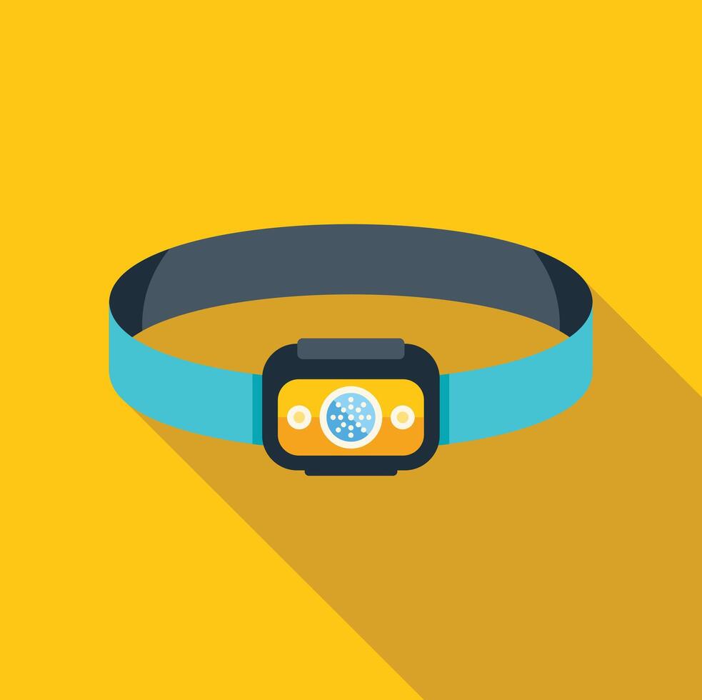 Blue headlamp for lighting the way in the dark vector
