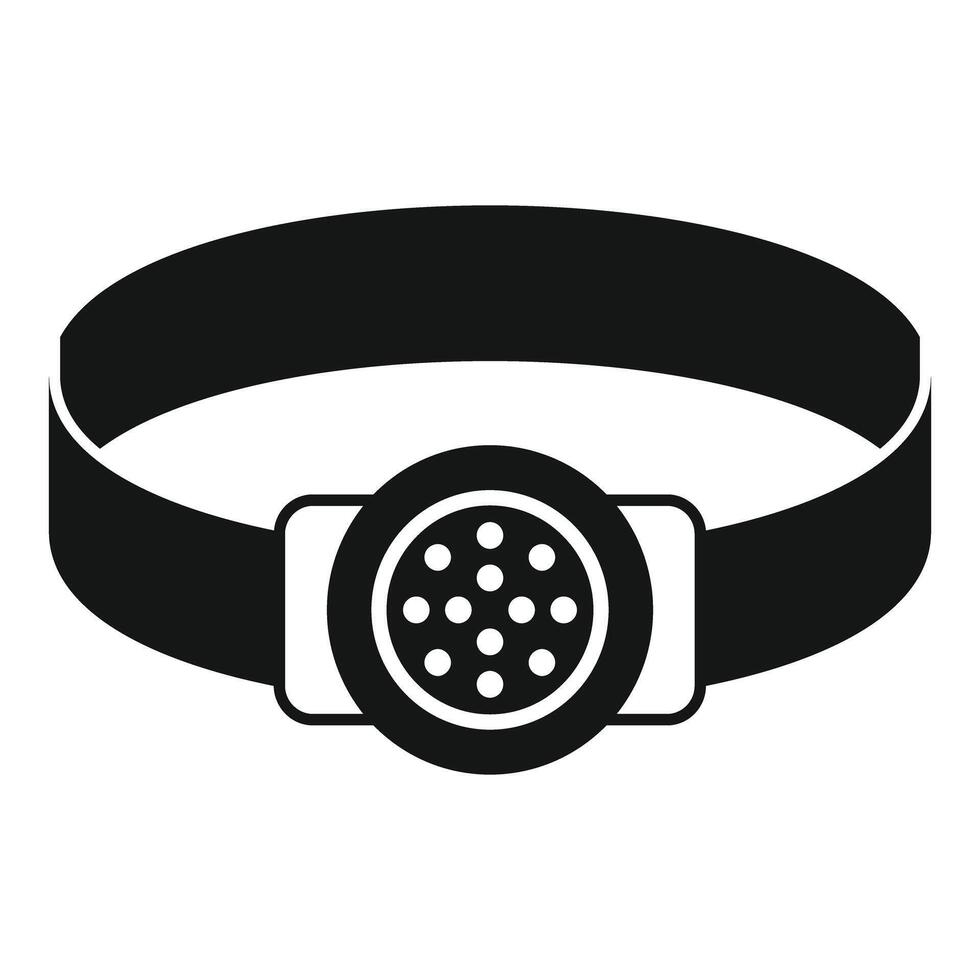 Elastic headlamp for working in the dark icon simple style vector