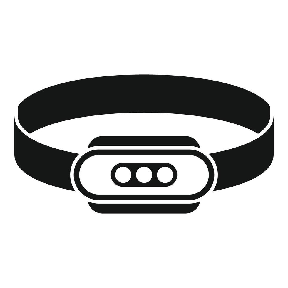Headlamp icon showing camping or hiking trip vector