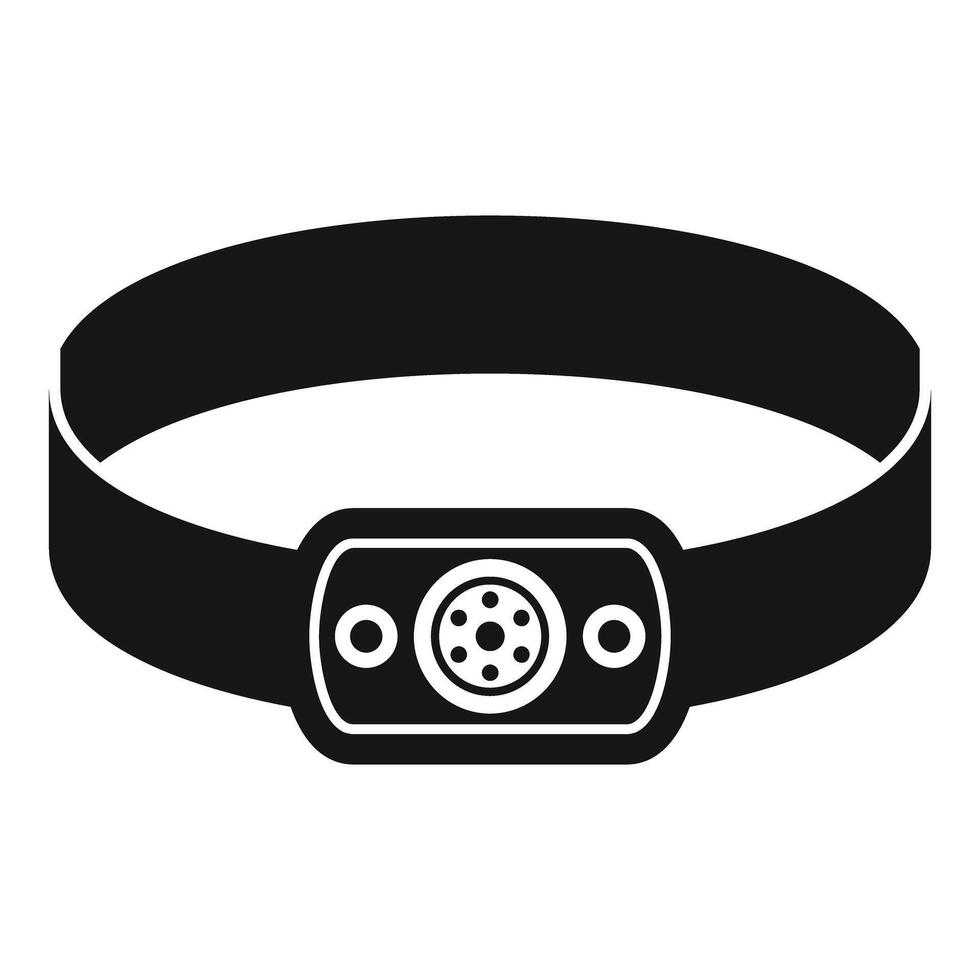 Headlamp for working in the dark icon simple style vector