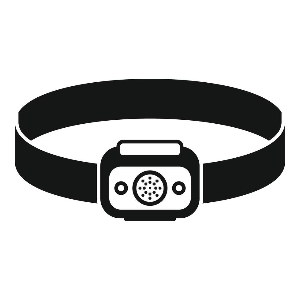 Elastic headlamp flashlight for working in the dark vector