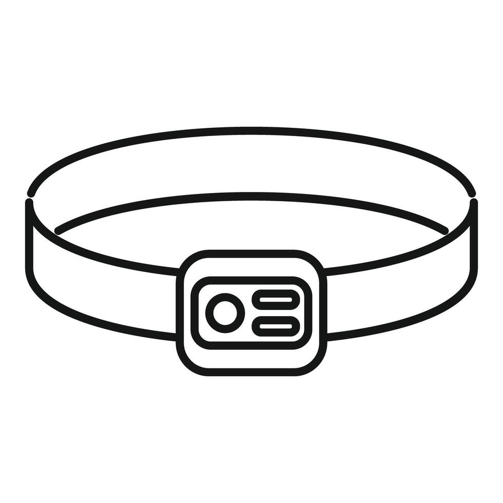 Headlamp icon showing equipment for camping trip vector