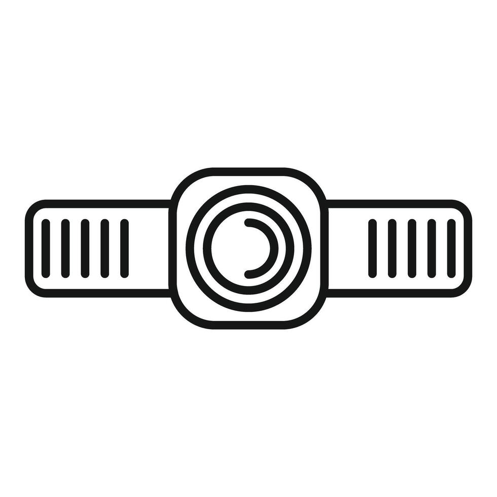 Action camera showing lens and strap icon vector