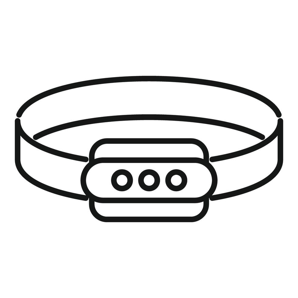 Headlamp flashlight for working in the dark icon outline vector
