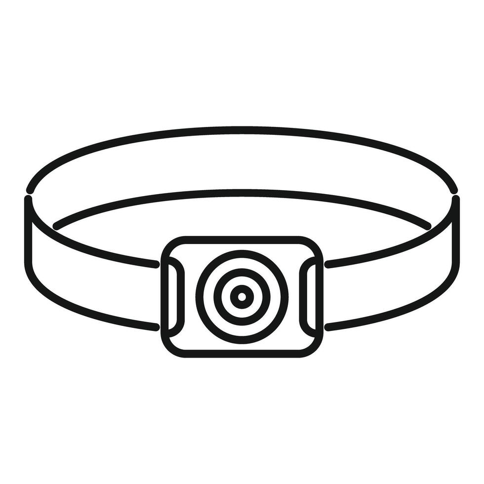 Elastic headlamp flashlight for attaching on head vector