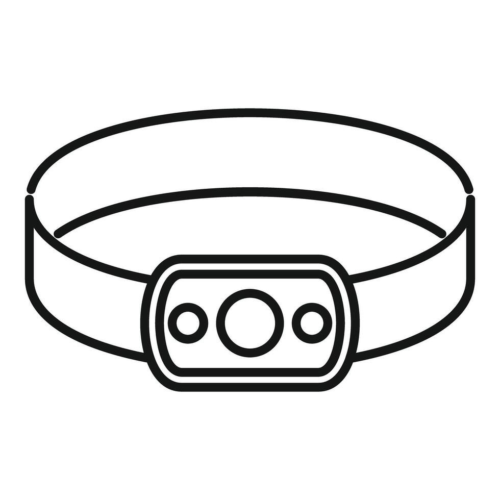 Headlamp flashlight for outdoor activities and adventures vector