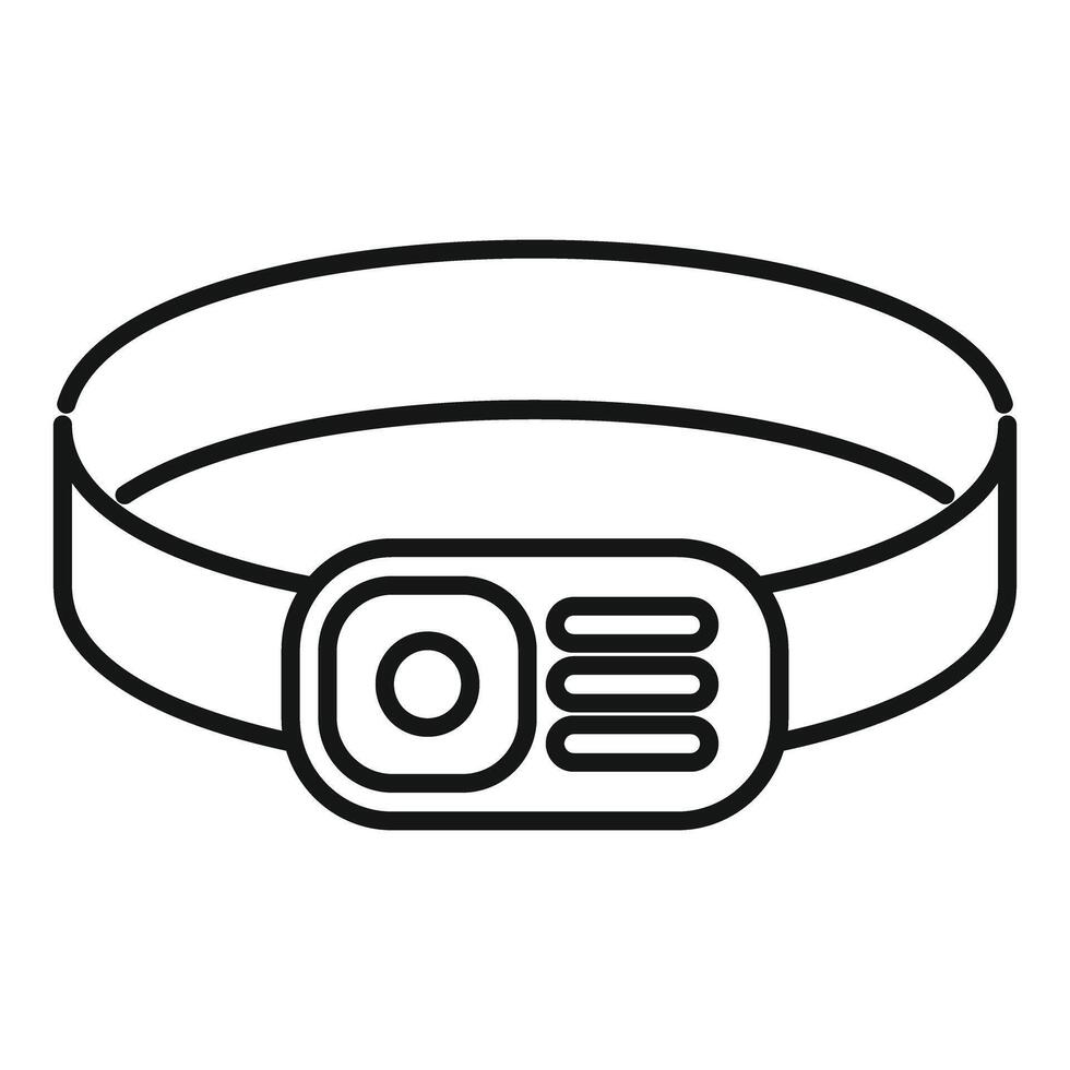 Headlamp for tourists providing illumination during nighttime adventures vector