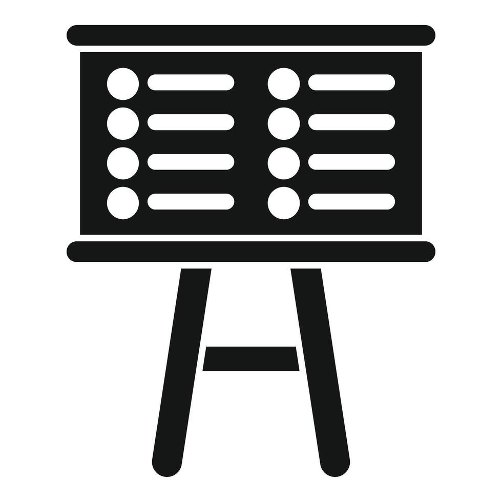 Planning board icon showing tasks or project management vector