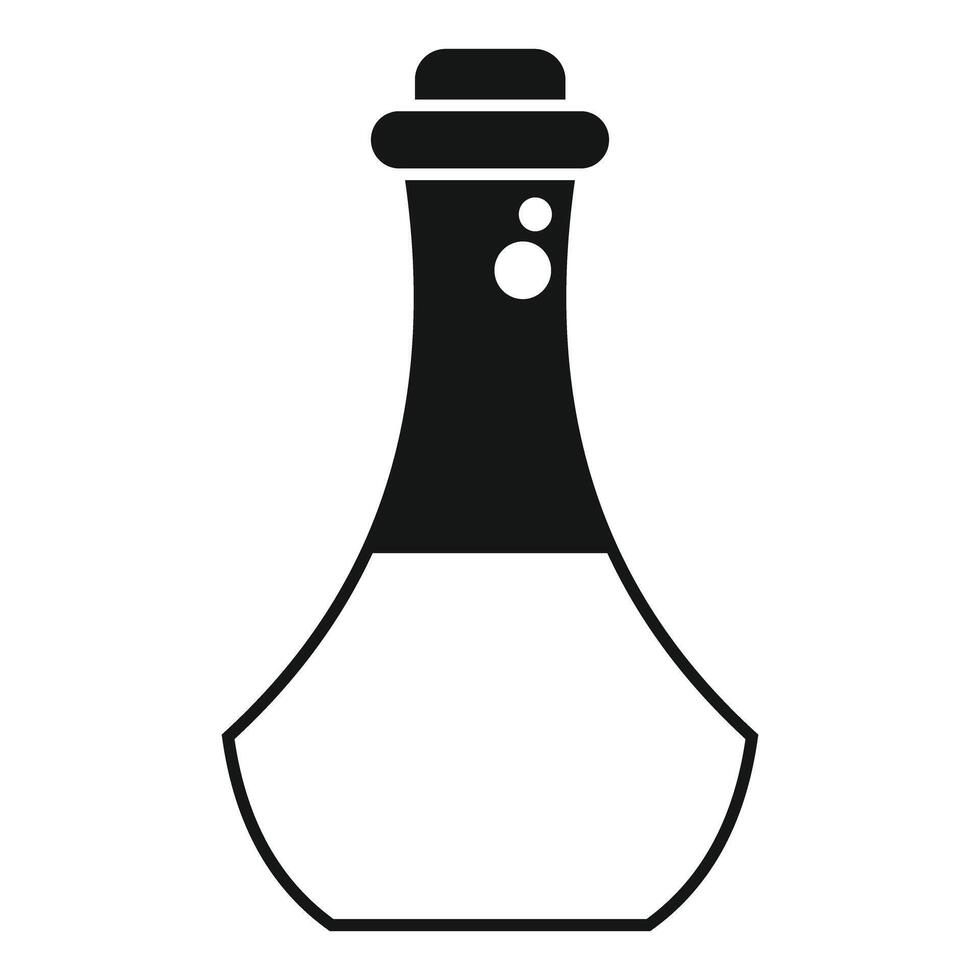 Bottle of magic potion with cork stopper for a fantasy game vector