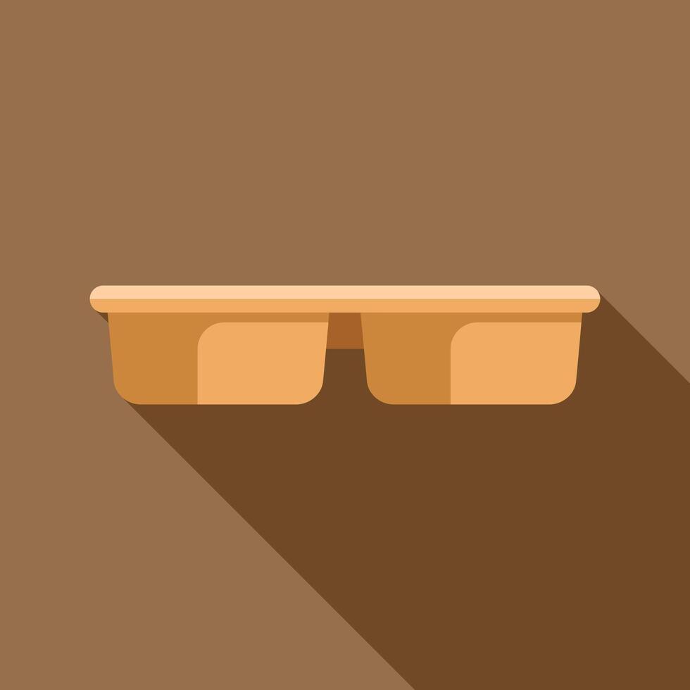 Empty food container icon representing food storage concept vector